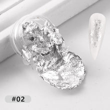 Load image into Gallery viewer, Nail Art Jewelry Gold Foil Wire Gold and Silver Foil Fragments Nail DIY Decorative Tin Foil Nail Art Decoration
