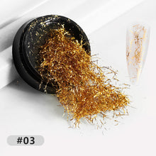 Load image into Gallery viewer, Nail Art Jewelry Gold Foil Wire Gold and Silver Foil Fragments Nail DIY Decorative Tin Foil Nail Art Decoration
