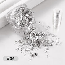 Load image into Gallery viewer, Nail Art Jewelry Gold Foil Wire Gold and Silver Foil Fragments Nail DIY Decorative Tin Foil Nail Art Decoration
