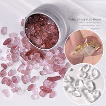 Load image into Gallery viewer, Natural Nail Crystal Stone Jewelry Strawberry Crystal White Crystal Irregular Gravel DIY Manicure Decoration
