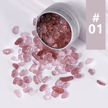 Load image into Gallery viewer, Natural Nail Crystal Stone Jewelry Strawberry Crystal White Crystal Irregular Gravel DIY Manicure Decoration
