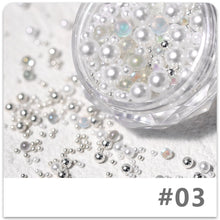 Load image into Gallery viewer, Nail Art Jewelry Stereo Steel Balls Highlight Pearls Mixed Nail Decoration Beads Manicure Art Accessories
