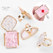 Load image into Gallery viewer, Faux Shell Rings Palette Nail Paint Palette Resin Palette Manicure Draw Paint Tool Nail Art Accessories

