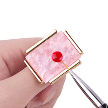 Load image into Gallery viewer, Faux Shell Rings Palette Nail Paint Palette Resin Palette Manicure Draw Paint Tool Nail Art Accessories
