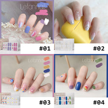 Load image into Gallery viewer, 14pcs/Sheet Nail Art Stickers Rainbow Doodle Water Ripple Nail Stickers Waterproof Durable Nail Stickers Manicure Art Accessories

