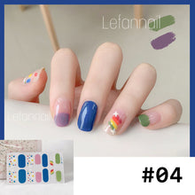 Load image into Gallery viewer, 14pcs/Sheet Nail Art Stickers Rainbow Doodle Water Ripple Nail Stickers Waterproof Durable Nail Stickers Manicure Art Accessories
