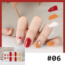 Load image into Gallery viewer, 14pcs/Sheet Nail Art Stickers Rainbow Doodle Water Ripple Nail Stickers Waterproof Durable Nail Stickers Manicure Art Accessories
