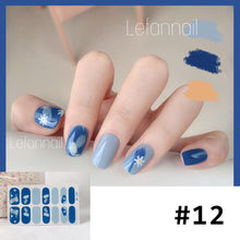 Load image into Gallery viewer, 14pcs/Sheet Nail Art Stickers Rainbow Doodle Water Ripple Nail Stickers Waterproof Durable Nail Stickers Manicure Art Accessories
