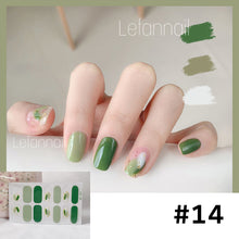 Load image into Gallery viewer, 14pcs/Sheet Nail Art Stickers Rainbow Doodle Water Ripple Nail Stickers Waterproof Durable Nail Stickers Manicure Art Accessories
