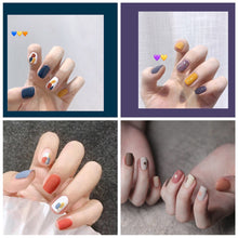 Load image into Gallery viewer, 14pcs/Sheet Caramel Frosted Nail Art Stickers Full Cover Waterproof Tearable Nail Stickers Manicure Art Accessories
