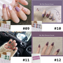 Load image into Gallery viewer, 14pcs/Sheet Caramel Frosted Nail Art Stickers Full Cover Waterproof Tearable Nail Stickers Manicure Art Accessories
