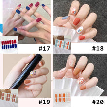 Load image into Gallery viewer, 14pcs/Sheet Caramel Frosted Nail Art Stickers Full Cover Waterproof Tearable Nail Stickers Manicure Art Accessories
