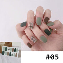 Load image into Gallery viewer, 14pcs/Sheet Caramel Frosted Nail Art Stickers Full Cover Waterproof Tearable Nail Stickers Manicure Art Accessories
