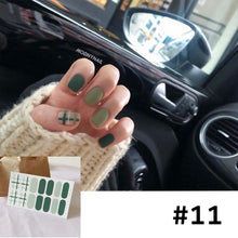 Load image into Gallery viewer, 14pcs/Sheet Caramel Frosted Nail Art Stickers Full Cover Waterproof Tearable Nail Stickers Manicure Art Accessories
