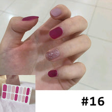 Load image into Gallery viewer, 14pcs/Sheet Caramel Frosted Nail Art Stickers Full Cover Waterproof Tearable Nail Stickers Manicure Art Accessories
