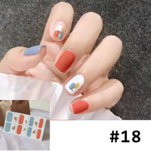 Load image into Gallery viewer, 14pcs/Sheet Caramel Frosted Nail Art Stickers Full Cover Waterproof Tearable Nail Stickers Manicure Art Accessories
