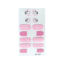 Load image into Gallery viewer, 14pcs/Sheet Cute Cartoon Nail Stickers Full Cover Waterproof Tearable Nail Stickers Manicure Art Supplies
