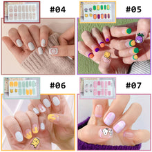 Load image into Gallery viewer, 14pcs/Sheet Cute Cartoon Nail Stickers Full Cover Waterproof Tearable Nail Stickers Manicure Art Supplies
