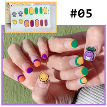 Load image into Gallery viewer, 14pcs/Sheet Cute Cartoon Nail Stickers Full Cover Waterproof Tearable Nail Stickers Manicure Art Supplies
