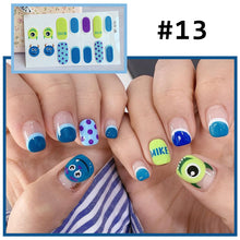 Load image into Gallery viewer, 14pcs/Sheet Cute Cartoon Nail Stickers Full Cover Waterproof Tearable Nail Stickers Manicure Art Supplies
