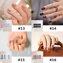 Load image into Gallery viewer, 14pcs/Sheet Nail Stickers Full Cover Waterproof Tearable Nail Stickers Nail Art Supplies Manicure Accessories
