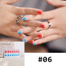 Load image into Gallery viewer, 14pcs/Sheet Nail Stickers Full Cover Waterproof Tearable Nail Stickers Nail Art Supplies Manicure Accessories
