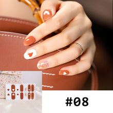 Load image into Gallery viewer, 14pcs/Sheet Nail Stickers Full Cover Waterproof Tearable Nail Stickers Nail Art Supplies Manicure Accessories
