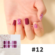 Load image into Gallery viewer, 14pcs/Sheet Nail Stickers Full Cover Waterproof Tearable Nail Stickers Nail Art Supplies Manicure Accessories
