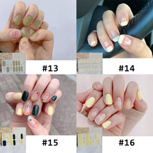 Load image into Gallery viewer, 14pcs/Sheet Full Cover Nail Stickers Daisy Polka Dot Nail Stickers Waterproof Tearable Nail Stickers Nail Art Supplies
