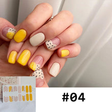 Load image into Gallery viewer, 14pcs/Sheet Full Cover Nail Stickers Daisy Polka Dot Nail Stickers Waterproof Tearable Nail Stickers Nail Art Supplies
