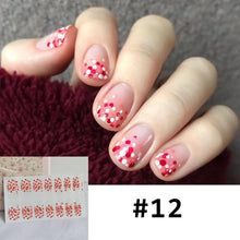 Load image into Gallery viewer, 14pcs/Sheet Full Cover Nail Stickers Daisy Polka Dot Nail Stickers Waterproof Tearable Nail Stickers Nail Art Supplies
