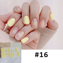 Load image into Gallery viewer, 14pcs/Sheet Full Cover Nail Stickers Daisy Polka Dot Nail Stickers Waterproof Tearable Nail Stickers Nail Art Supplies
