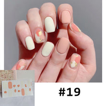Load image into Gallery viewer, 14pcs/Sheet Full Cover Nail Stickers Daisy Polka Dot Nail Stickers Waterproof Tearable Nail Stickers Nail Art Supplies
