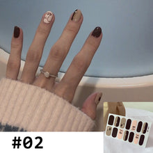 Load image into Gallery viewer, 14pcs/Sheet Small Fresh Nail Stickers Leopard Print Nail Stickers Waterproof Tearable Nail Stickers Nail Art Accessories
