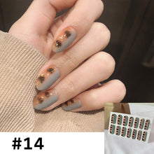 Load image into Gallery viewer, 14pcs/Sheet Small Fresh Nail Stickers Leopard Print Nail Stickers Waterproof Tearable Nail Stickers Nail Art Accessories
