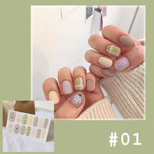 Load image into Gallery viewer, 14pcs/Sheet Cartoon Hand-painted Frosted Graffiti Nail Stickers Hit Color Nail Stickers Waterproof Tearable Nail Stickers Manicure Decoration

