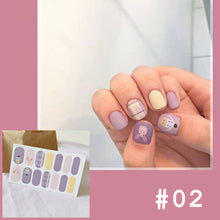Load image into Gallery viewer, 14pcs/Sheet Cartoon Hand-painted Frosted Graffiti Nail Stickers Hit Color Nail Stickers Waterproof Tearable Nail Stickers Manicure Decoration
