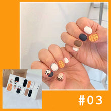 Load image into Gallery viewer, 14pcs/Sheet Cartoon Hand-painted Frosted Graffiti Nail Stickers Hit Color Nail Stickers Waterproof Tearable Nail Stickers Manicure Decoration
