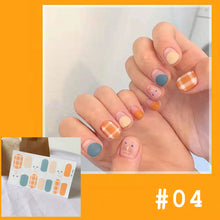 Load image into Gallery viewer, 14pcs/Sheet Cartoon Hand-painted Frosted Graffiti Nail Stickers Hit Color Nail Stickers Waterproof Tearable Nail Stickers Manicure Decoration
