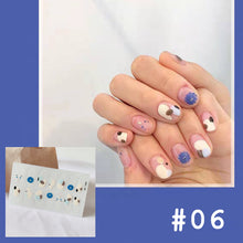 Load image into Gallery viewer, 14pcs/Sheet Cartoon Hand-painted Frosted Graffiti Nail Stickers Hit Color Nail Stickers Waterproof Tearable Nail Stickers Manicure Decoration
