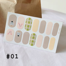 Load image into Gallery viewer, 14pcs/Sheet Cartoon Hand-painted Frosted Graffiti Nail Stickers Hit Color Nail Stickers Waterproof Tearable Nail Stickers Manicure Decoration
