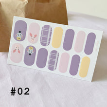 Load image into Gallery viewer, 14pcs/Sheet Cartoon Hand-painted Frosted Graffiti Nail Stickers Hit Color Nail Stickers Waterproof Tearable Nail Stickers Manicure Decoration
