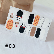 Load image into Gallery viewer, 14pcs/Sheet Cartoon Hand-painted Frosted Graffiti Nail Stickers Hit Color Nail Stickers Waterproof Tearable Nail Stickers Manicure Decoration
