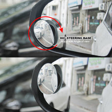 Load image into Gallery viewer, 2Pcs Adjustable 360 Degree Car Rearview Convex Mirror for Car Reverse Wide Angle Vehicle Parking Rimless Mirrors HD Blind Spot Mirror
