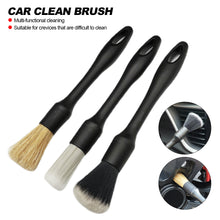 Load image into Gallery viewer, 3Pcs Car Detailing Brush Set Interior Exterior Air Vents Dashboard Cleaning Tools Auto Detail Tool Ultra-Soft Car Detailing Brush Kit
