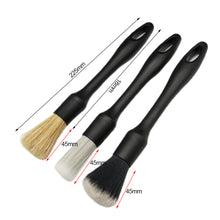Load image into Gallery viewer, 3Pcs Car Detailing Brush Set Interior Exterior Air Vents Dashboard Cleaning Tools Auto Detail Tool Ultra-Soft Car Detailing Brush Kit
