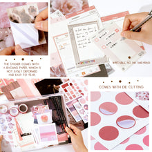 Load image into Gallery viewer, 64pcs/pack Kawaii Scrapbooking Material Set Sticker Aesthetic Washi Tape Planner Decoration Journal Supplies

