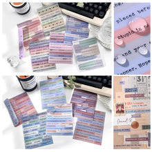 Load image into Gallery viewer, 6pcs PET English Phrase for Diary Stationery Supplies Planner Stickers Bullet Journal Scrapbooking Label Stickers
