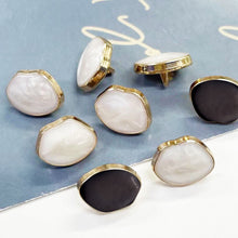 Load image into Gallery viewer, 10Pcs Marble Enamel Shank Buttons Metal Shank for Sewing Embellishments DIY Craft
