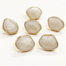 Load image into Gallery viewer, 10Pcs Marble Enamel Shank Buttons Metal Shank for Sewing Embellishments DIY Craft
